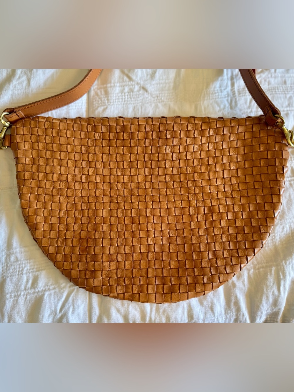 Clare V - Grande Fanny in Natural Woven with Red Zipper - Picture 3 of 6